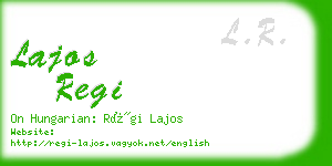 lajos regi business card